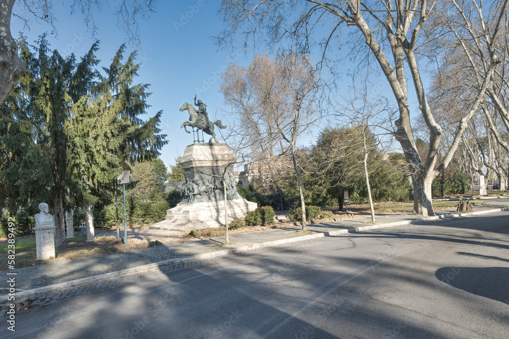 Monument to Anita Garibaldi at the Janiculum Hill Rome
