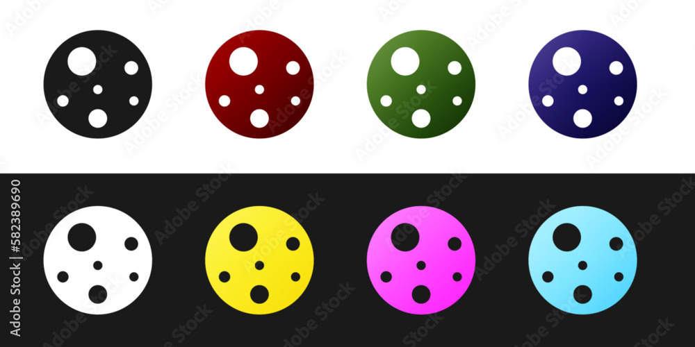 Set Planet Mars icon isolated on black and white background. Vector Set Planet Mars icon isolated on black and white background. Vector