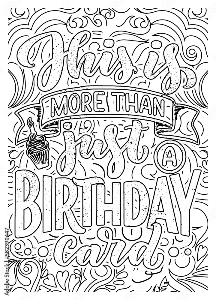 Birthday Motivational Quotes Coloring Page, Motivational Quotes ...