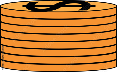 Gold coins vector. virtual money