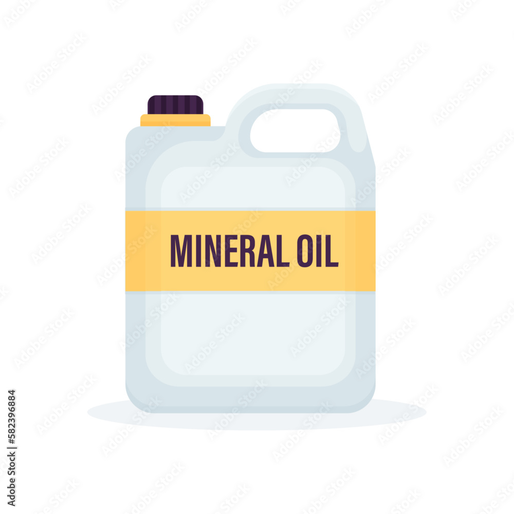 Big bottle of mineral oil isolated on white background vector illustration Big bottle of mineral oil isolated on white background vector illustration