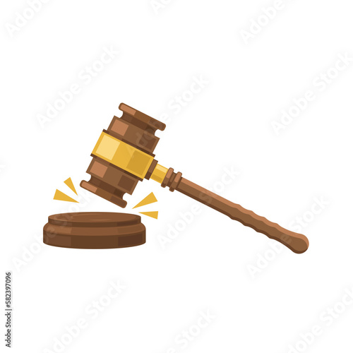 judge's gavel vector element concept design template