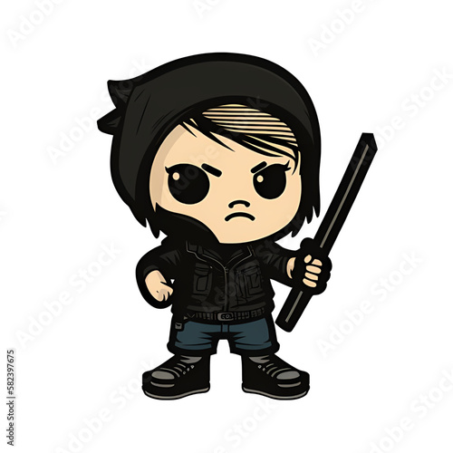 Anarchic Cutie cute anarchist illustration