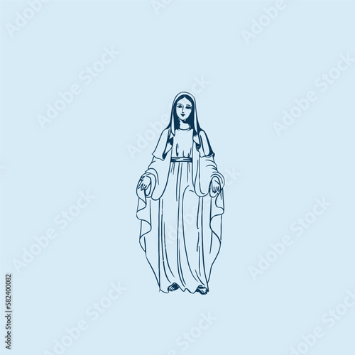 THESE HIGH QUALITY MOTHER MARIA VECTOR FOR USING VARIOUS TYPES OF DESIGN WORKS LIKE T-SHIRT, LOGO, TATTOO AND HOME WALL DESIGN