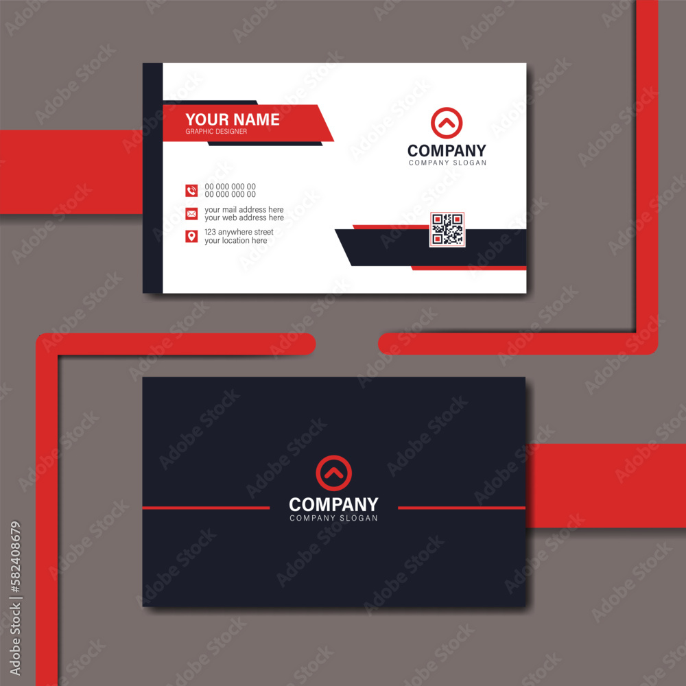 Professional modern elegant luxury business card template design, Creative modern visiting card layout vector, Red and black business card Professional modern elegant luxury business card template design, Creative modern visiting card layout vector, Red and black business card