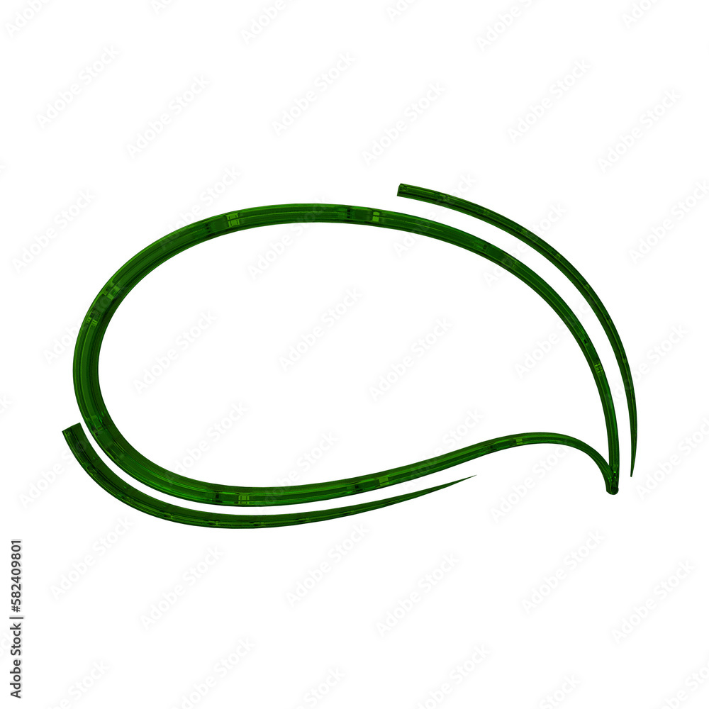 Realistic frame 3D render transparent background