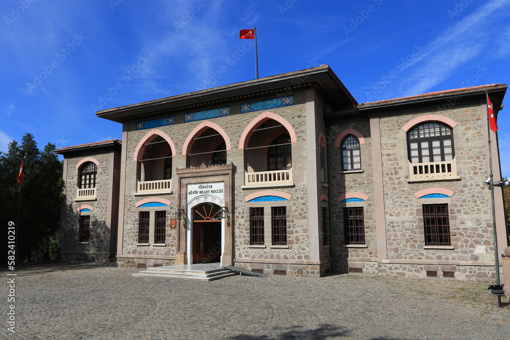 Ankara The first building of the Grand National Assembly of Turkey in Ulus (TBMM). Eski meclis binası