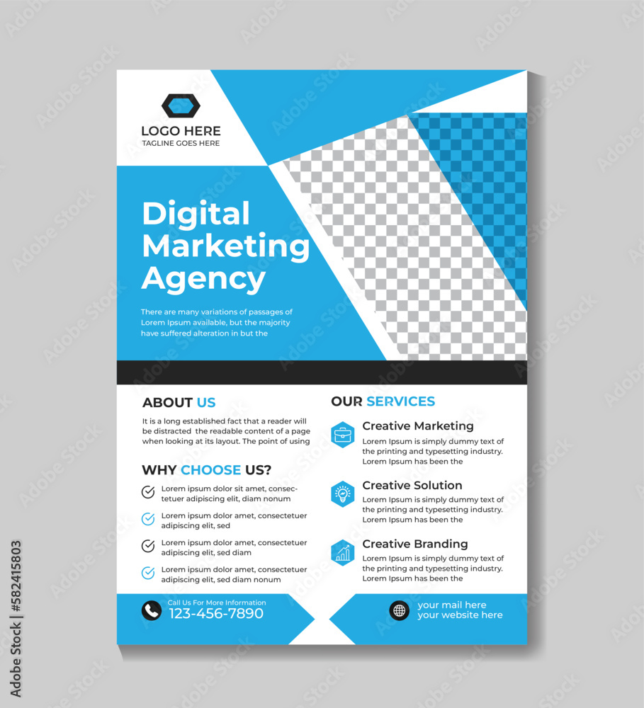 Creative professional business flyer template design
