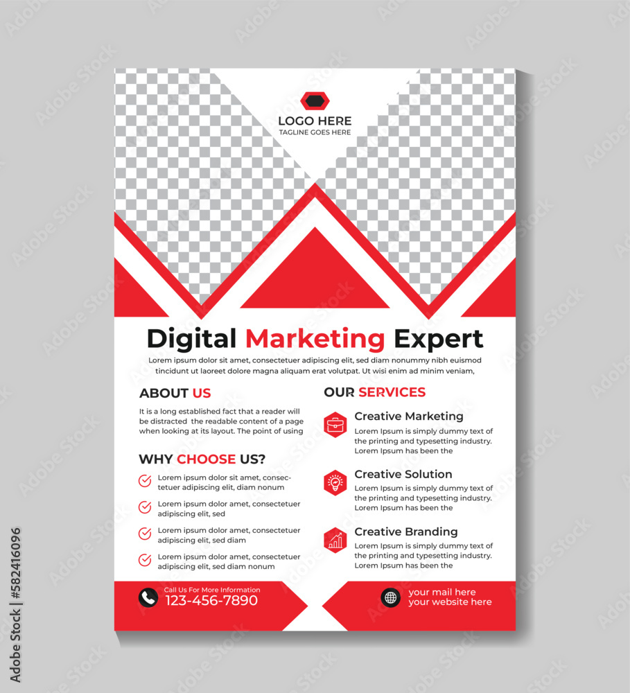 Professional business marketing flyer design template