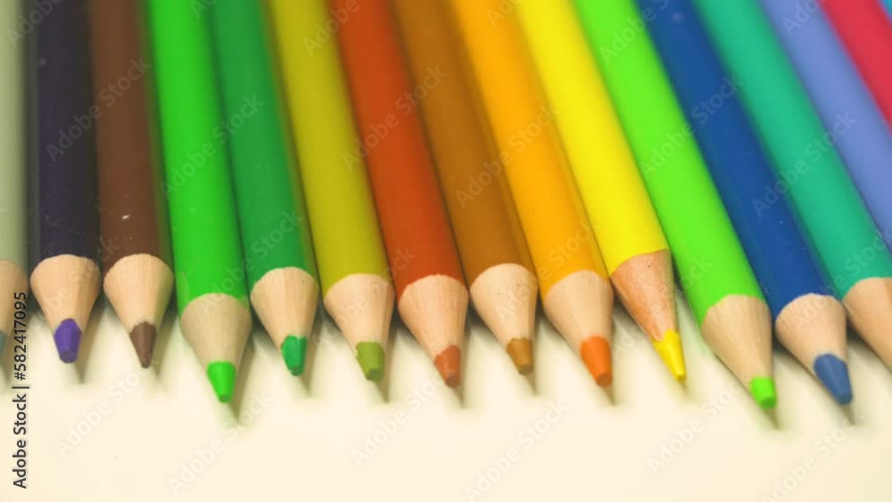 Color pencils isolated on a white background. Studio. Picture. Color pencils isolated on a white background. Studio. Picture.