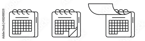 Modern Calendar line icon vector illustration