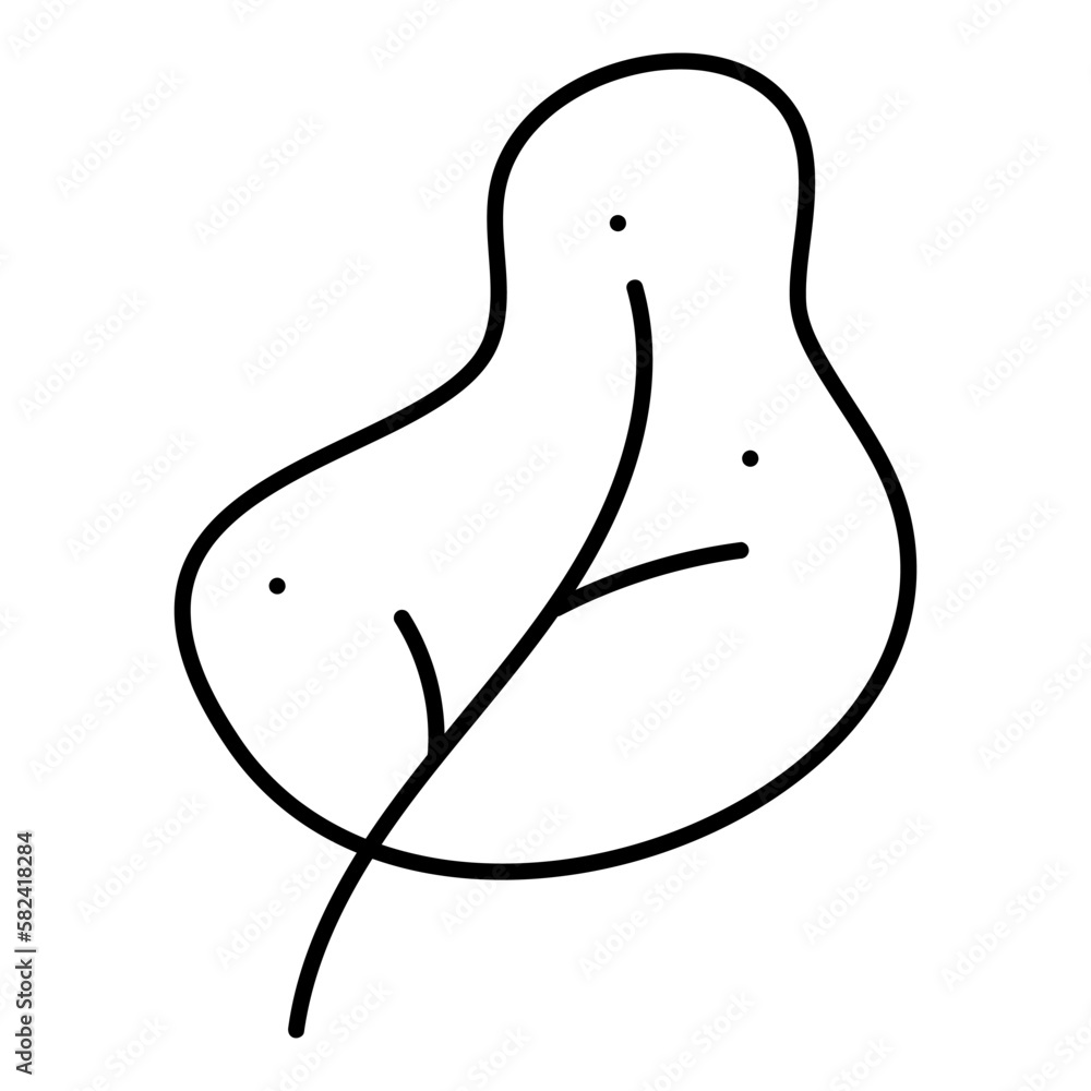 Leaf second abstract. Doodle vector black and white illustration. Leaf second abstract. Doodle vector black and white illustration.