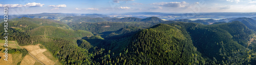 Waligora - highest peak of Suche Mountains, aerial photo photo