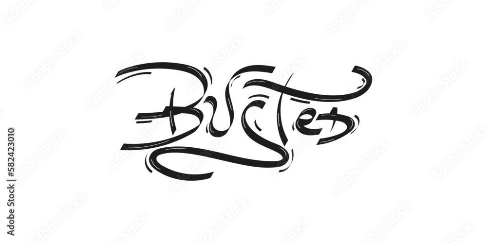 Obraz premium BUSTED text Graffiti Design on White Background