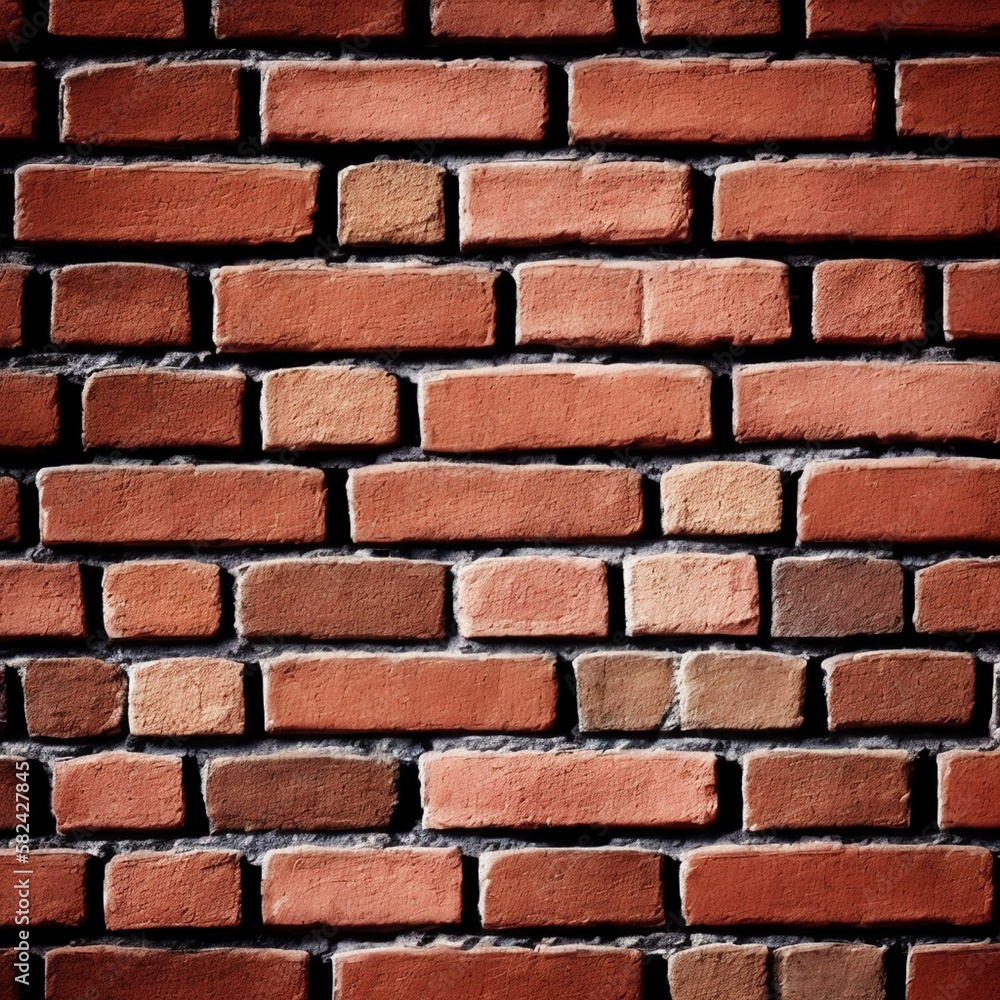 Rustic Brick Wall Texture, Aged Brickwork, Generative AI Rustic Brick Wall Texture, Aged Brickwork, Generative AI