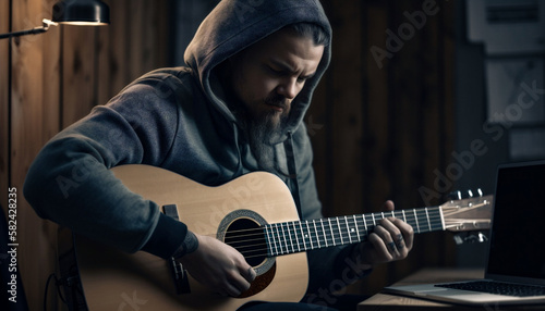 Uomo con chitarra 01  photo