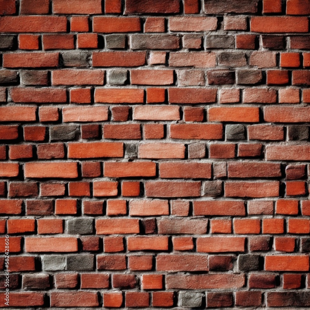 Obraz premium Rustic Brick Wall Texture, Aged Brickwork, Generative AI