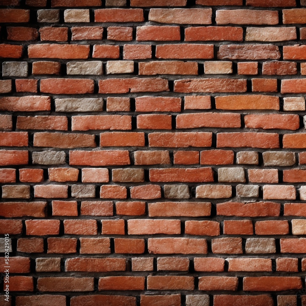 Rustic Brick Wall Texture, Aged Brickwork, Generative AI Rustic Brick Wall Texture, Aged Brickwork, Generative AI