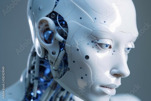 Artificial intelligence Robot Concept. Generative AI.