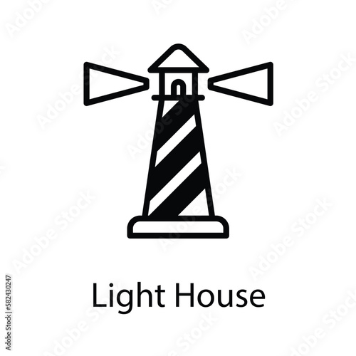 Light house icon design stock illustration