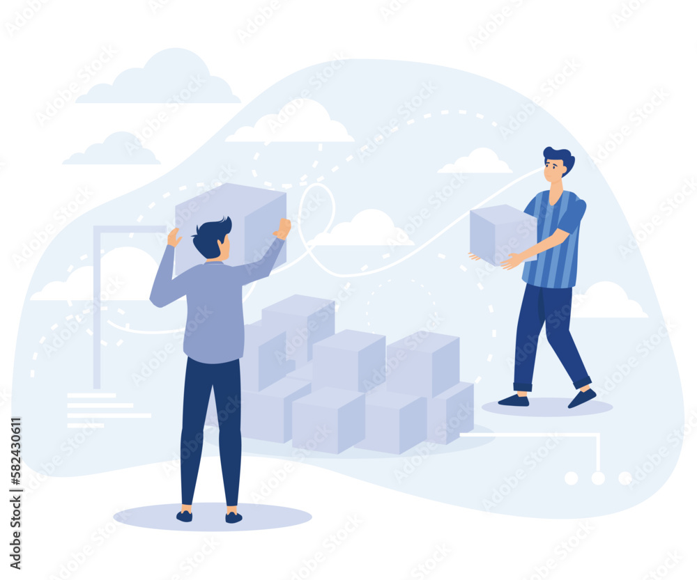 Data backup software concept, Big data storage, backup server, flat vector modern illustration Data backup software concept, Big data storage, backup server, flat vector modern illustration