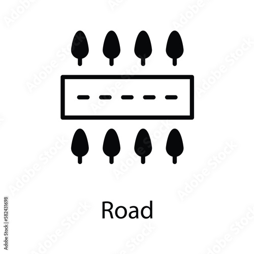 Road icon design stock illustration