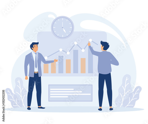 Sales and SEO digital strategy concept,  sales funnel, crm, communication channel, flat vector modern illustration 