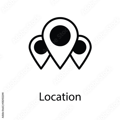 Location icon design stock illustration