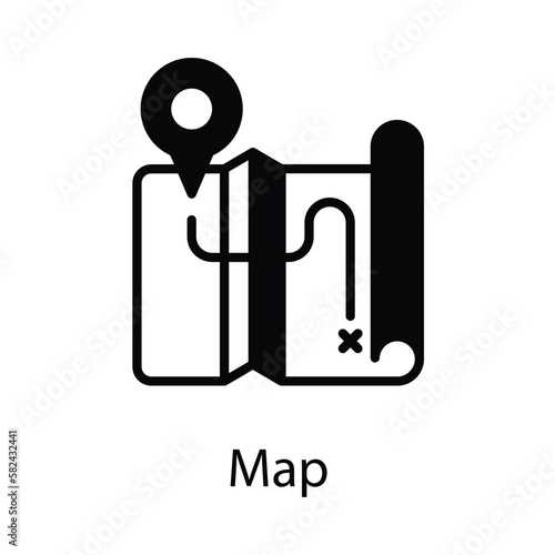 Map icon design stock illustration