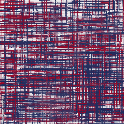 Vektor-Hintergrund in Textiloptik in blau und rot.