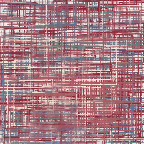 Vektor-Hintergrund in Stoffoptik in den Farben rot, blau und beige.