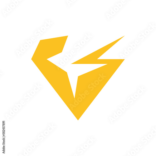 Free Download Lightning muscle logo. Simple, modern, unique.  - GFXLoad