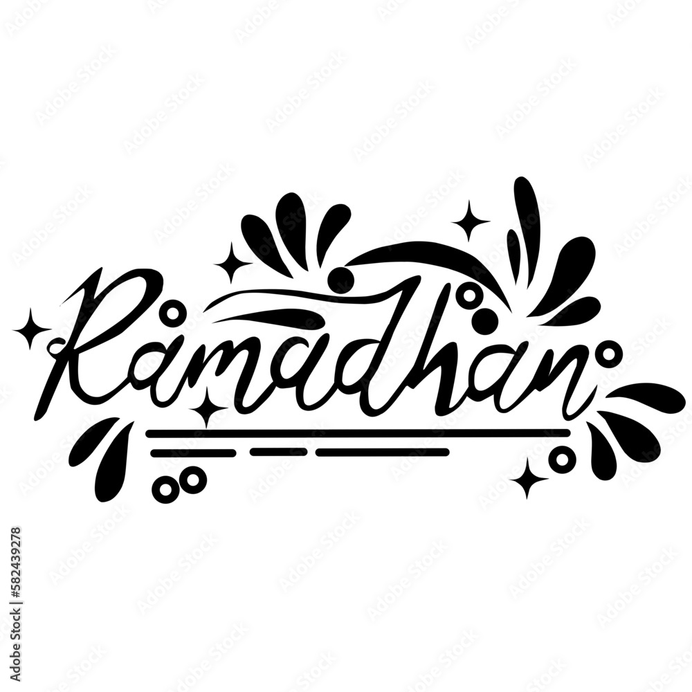 Obraz premium Ramadhan Lettering Typography