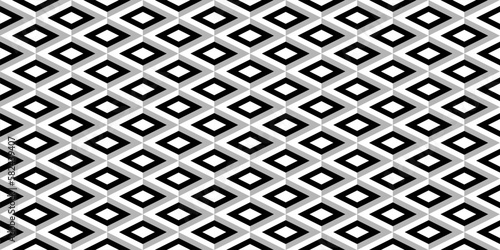 Nahtlose geometrische Vektorgrafik in schwarz, grau und weiß. Skandinavischer Stil.