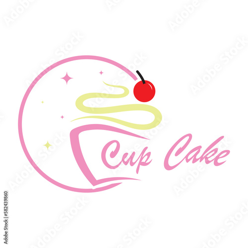 Cupcake Logo design vector illustration template. Cupcake bakery icon.cake store,caker shop ,vector