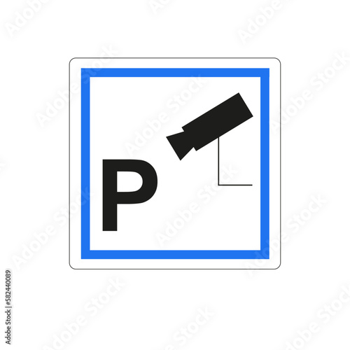 Panneau de service: parking sous surveillance