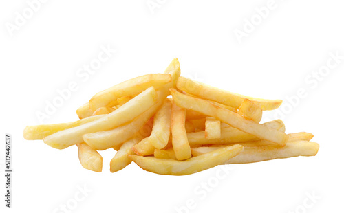 French fries isolated on transparent png