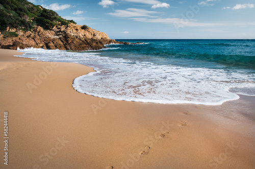Chia beach, Mediterranean Sea shore.