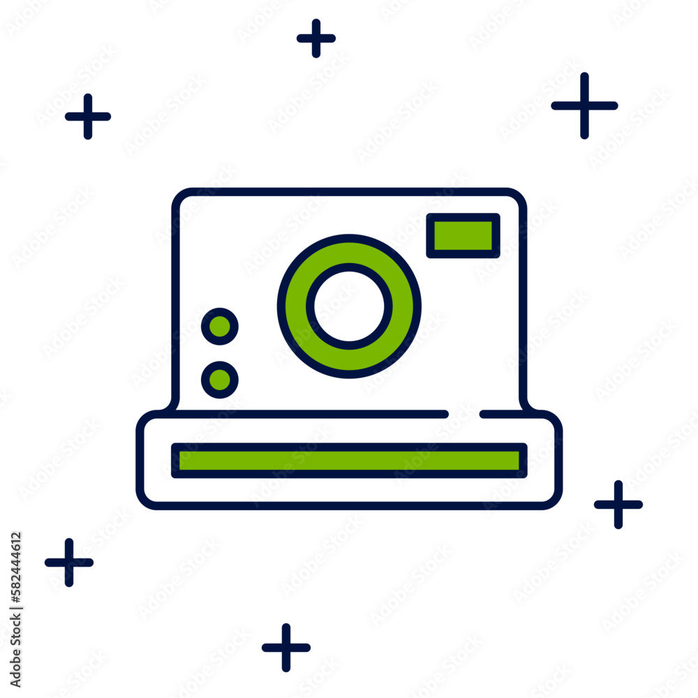 Filled outline Photo camera icon isolated on white background. Foto camera icon. Vector Filled outline Photo camera icon isolated on white background. Foto camera icon. Vector