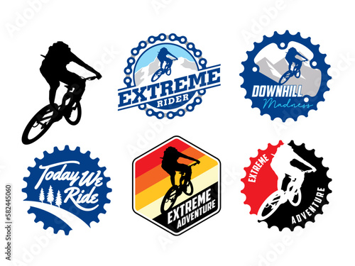 Mountain Bike Adventure Logo Badge 04 