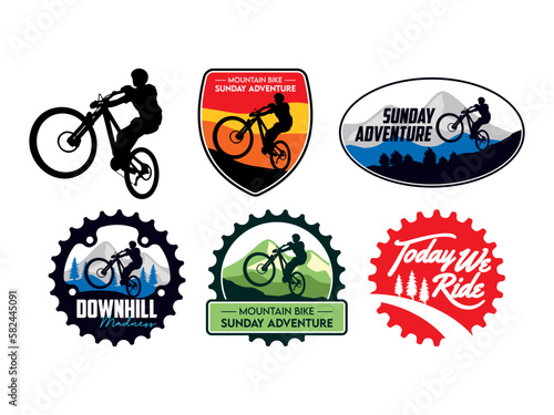 Mountain Bike Adventure Logo Badge 03