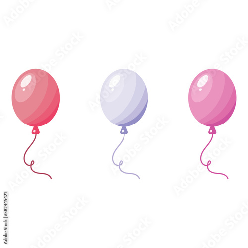 Vector illustration of multicolored balloons