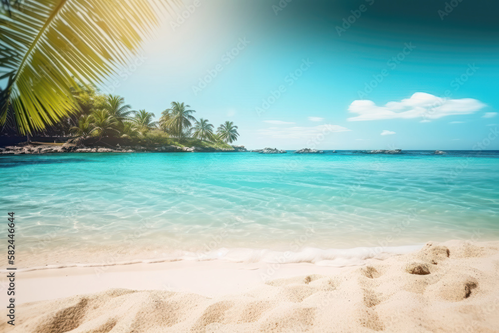 Escape to Paradise: Sunny Caribbean Beach. Generative Ai Escape to Paradise: Sunny Caribbean Beach. Generative Ai