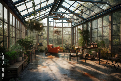 Inside the Glass Greenhouse: A Super-Detailed View. Generative Ai