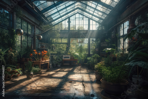 Inside the Glass Greenhouse: A Super-Detailed View. Generative Ai