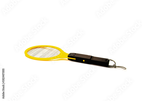 Fotografía Used electric mosquitoes and flies killer bug zapper racket handheld with hangin