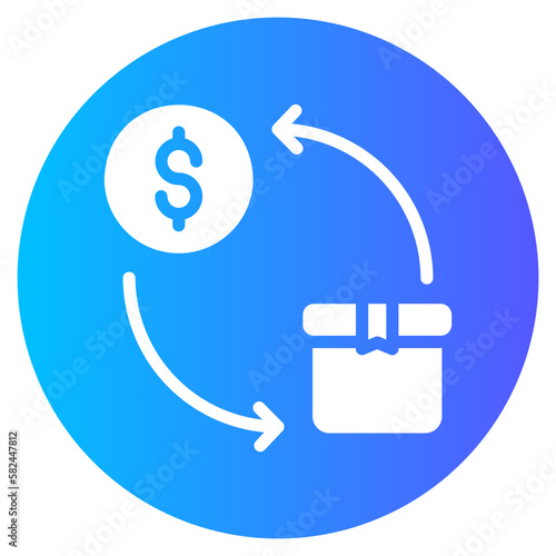 cash on delivery gradient icon