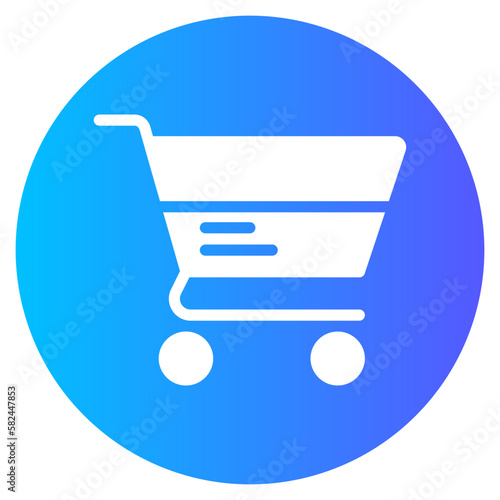 shopping cart gradient icon