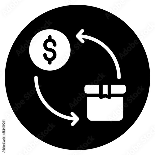 cash on delivery glyph icon