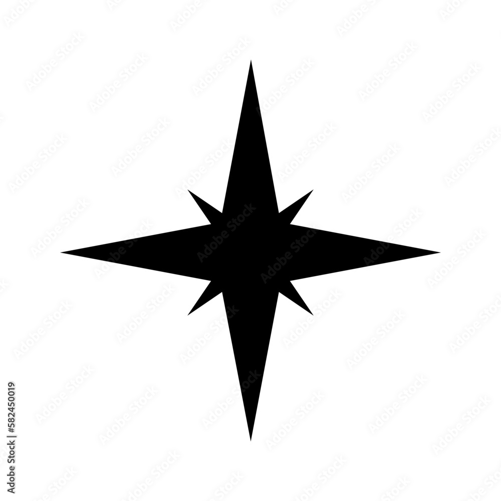 Obraz premium Star icon vector. Sparkles star illustration sign. Star symbol or logo.